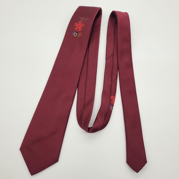 OLYMPICS | vintage Calgary Olympic Winter Games 1988 tie - Picture 2 of 5